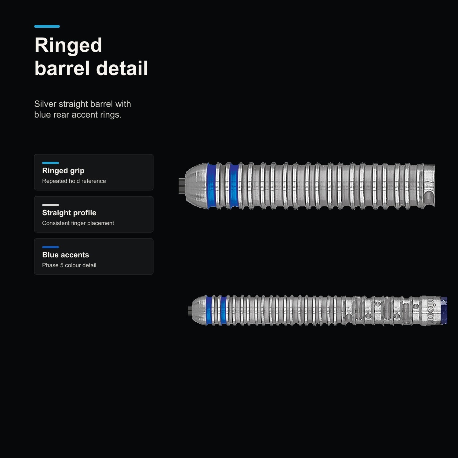 Unicorn W.C. Gary Anderson Phase 5 90% ringed barrel detail