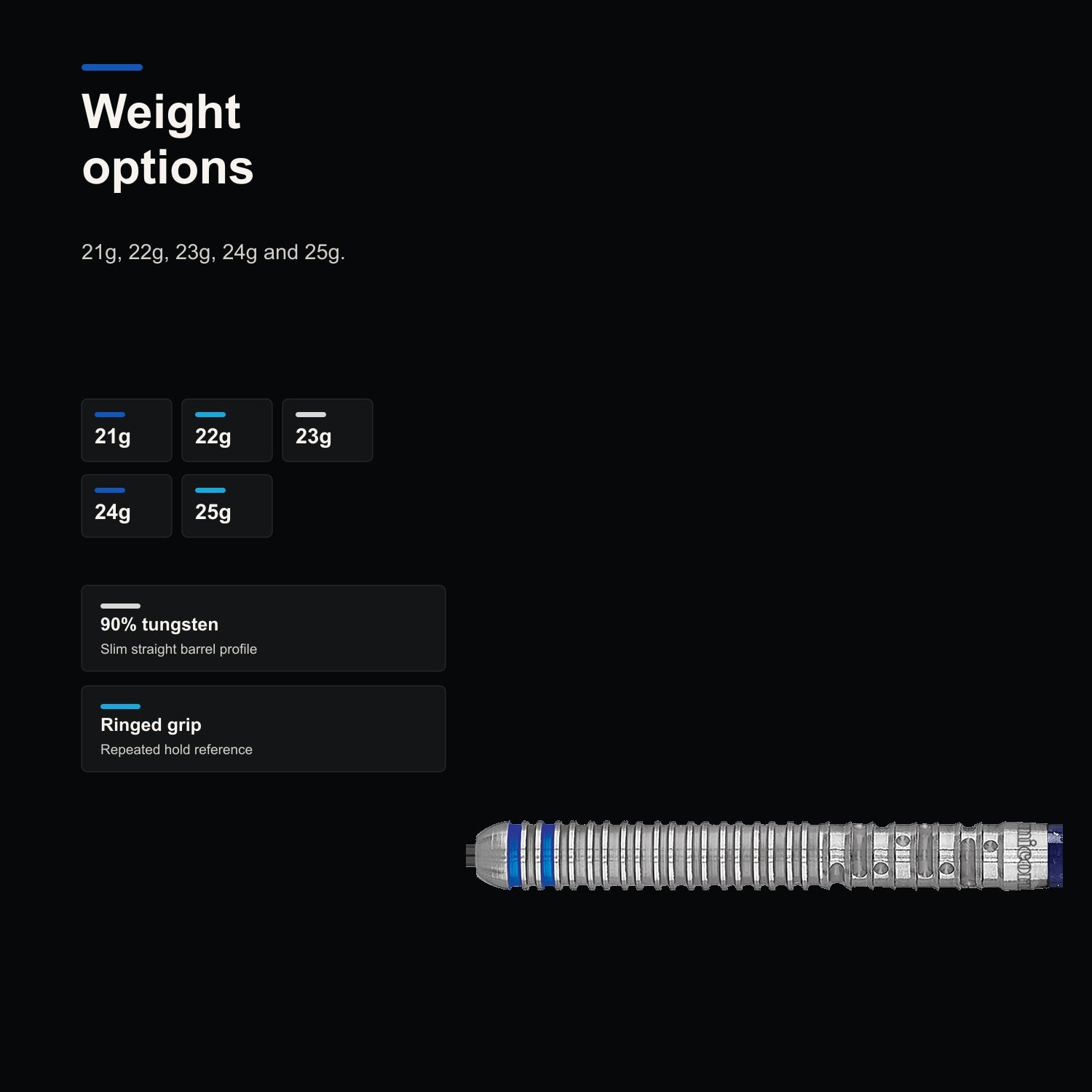 Unicorn W.C. Gary Anderson Phase 5 90% weight options