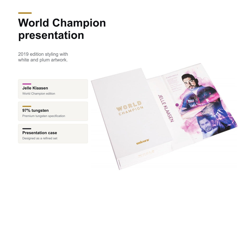Unicorn Jelle Klaasen World Champion 97% presentation image