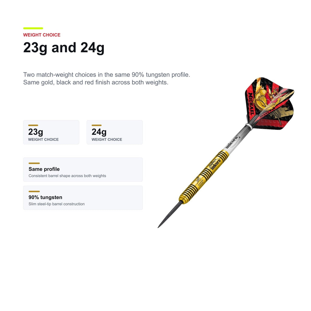 Unicorn Michael Smith Champion Edition 90% 23g and 24g darts