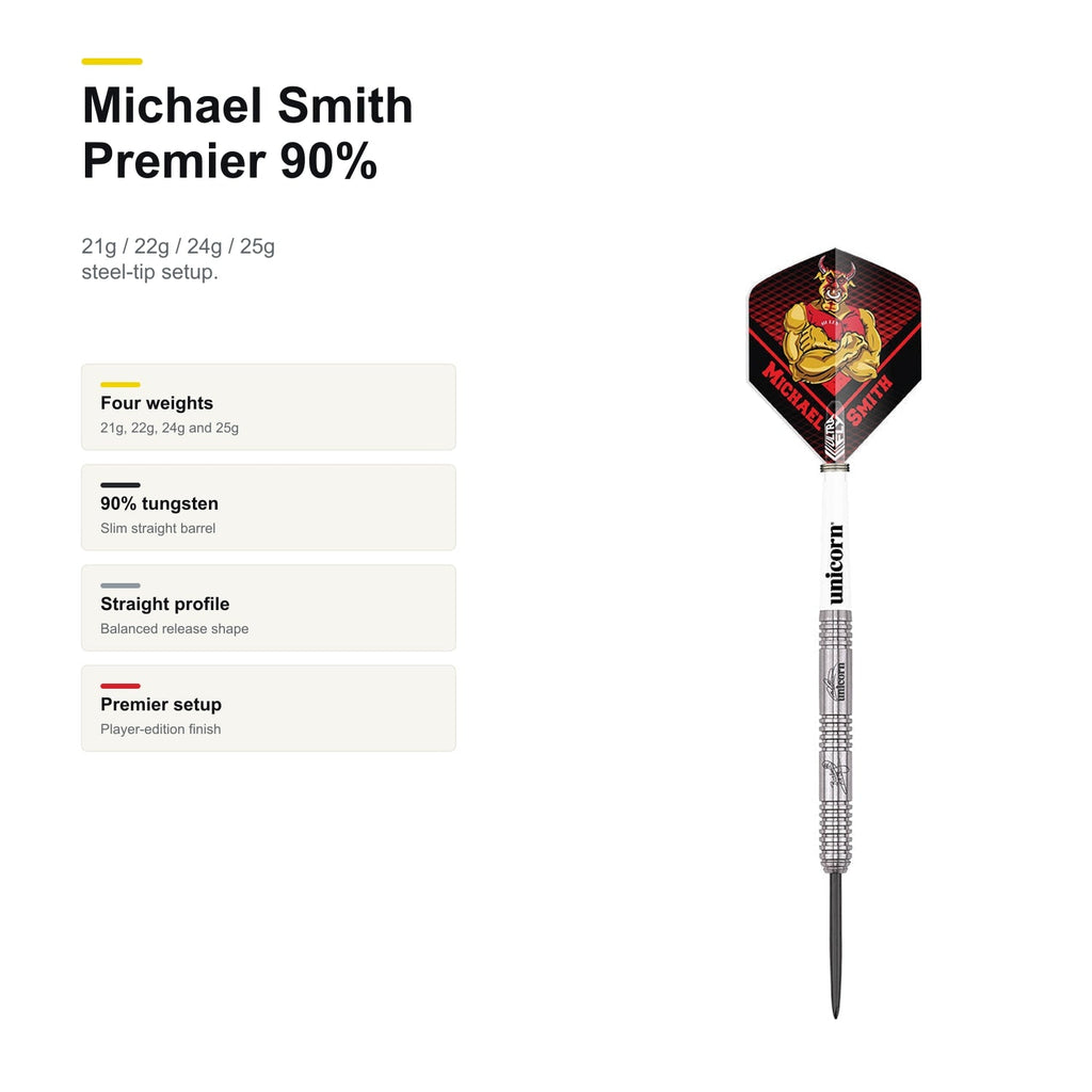 Unicorn Michael Smith Darts Premier 90% product profile