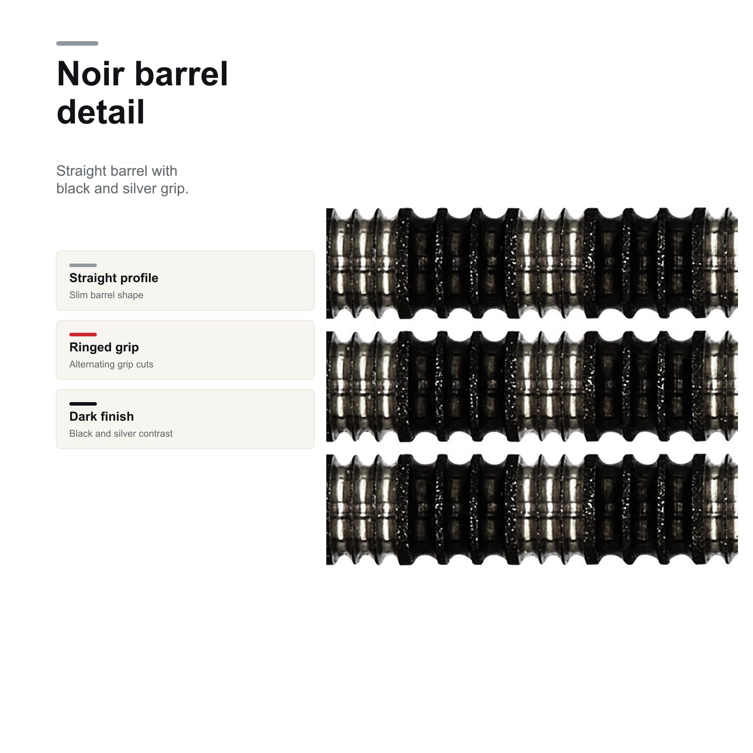 Unicorn Premier Noir James Wade 90% noir barrel detail