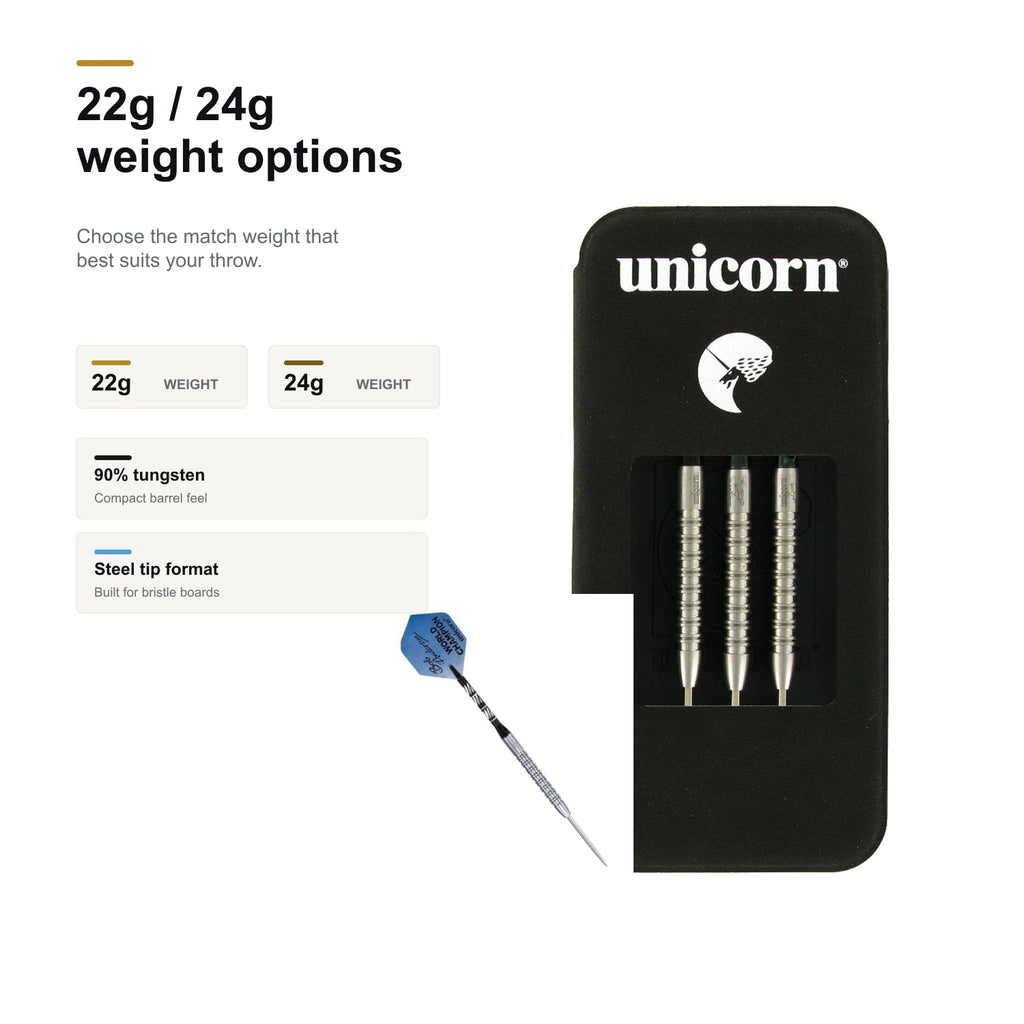 Unicorn W.C Bob Anderson 90% darts 22g and 24g weight options