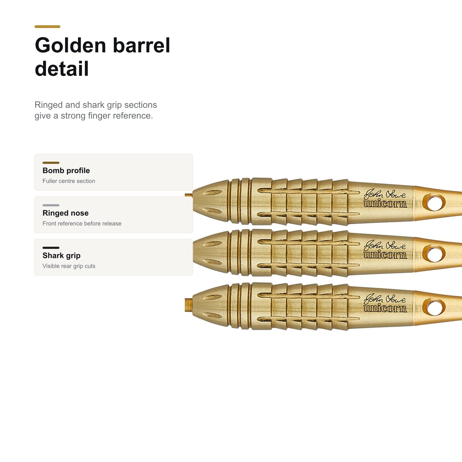 Unicorn W.C John Lowe P3 90% golden barrel detail