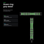 Winmau Brendan Dolan 90% Darts - green ring grip detail