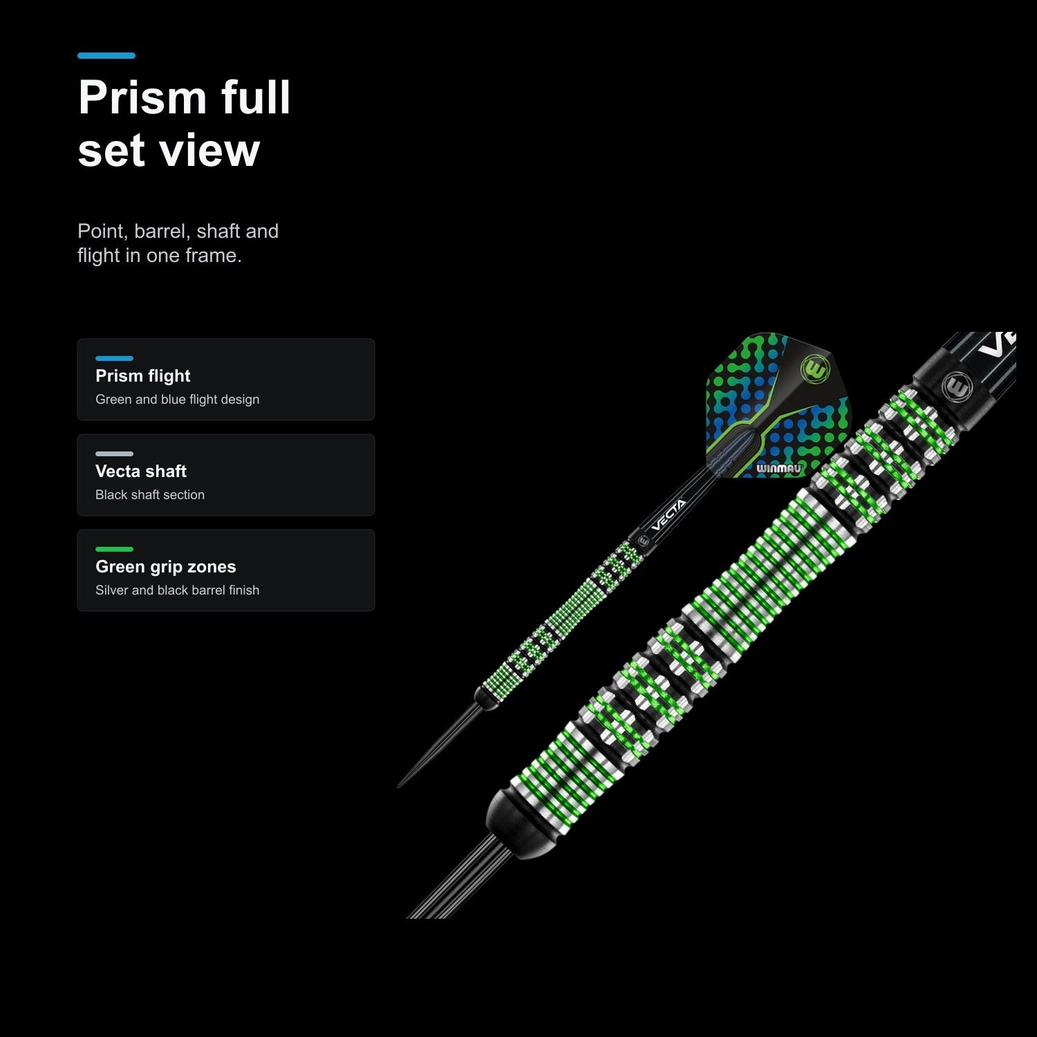 Winmau Brendan Dolan 90% Darts - full set view
