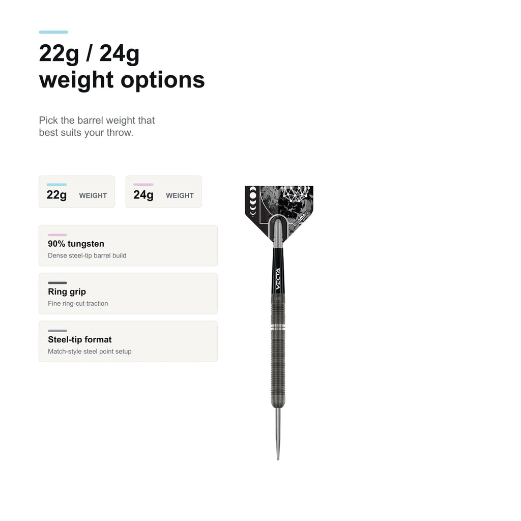 Winmau Callisto 1 90% Darts 22g and 24g weight options