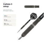 Winmau Callisto 3 90% Darts setup details