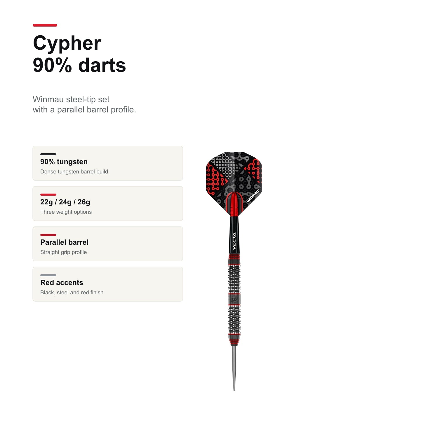 Winmau Cypher 90% darts product profile