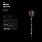 Winmau Danny Noppert 90% Tungsten Steeltip darts weight options