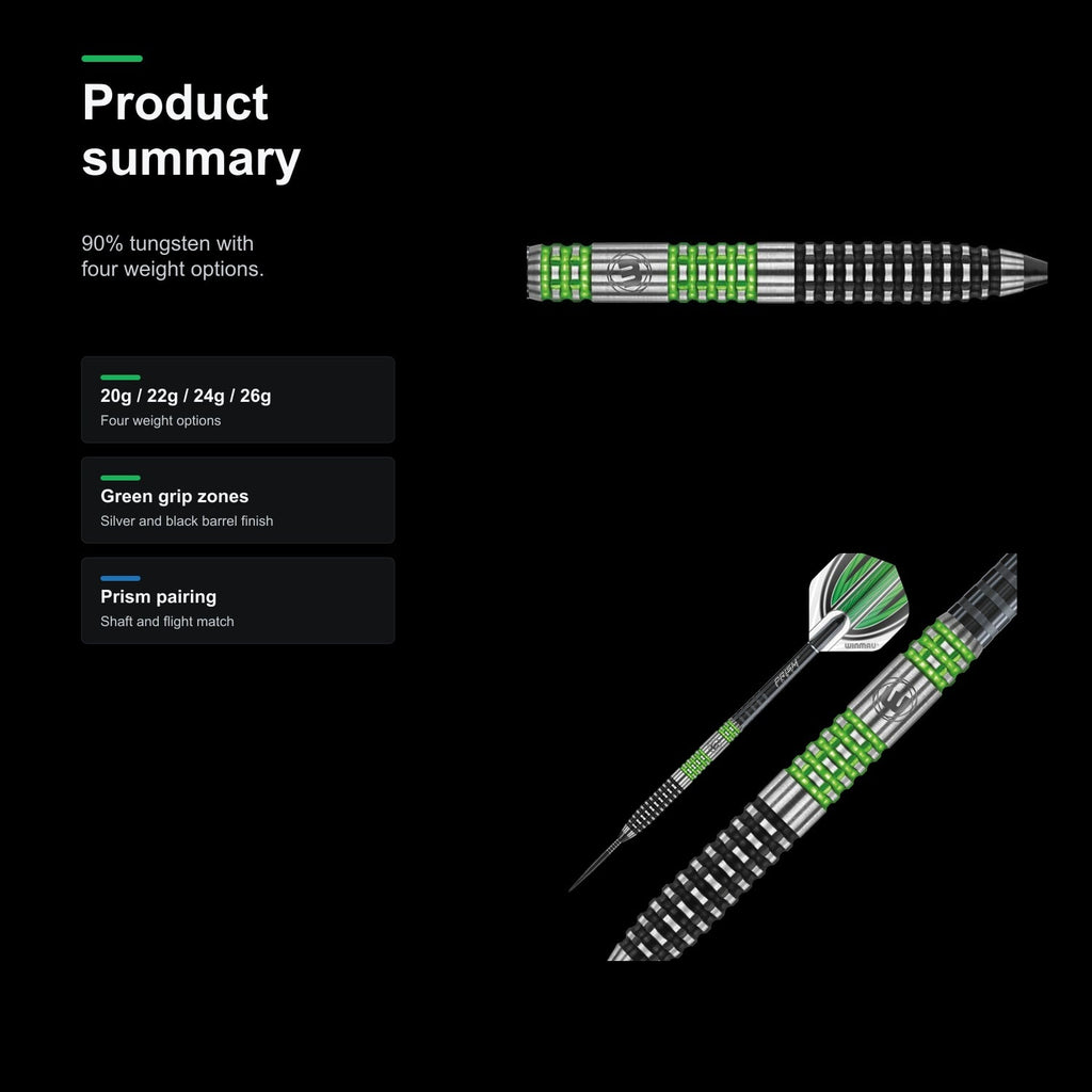 Winmau Daryl Gurney 90% Tungsten alloy darts - product summary