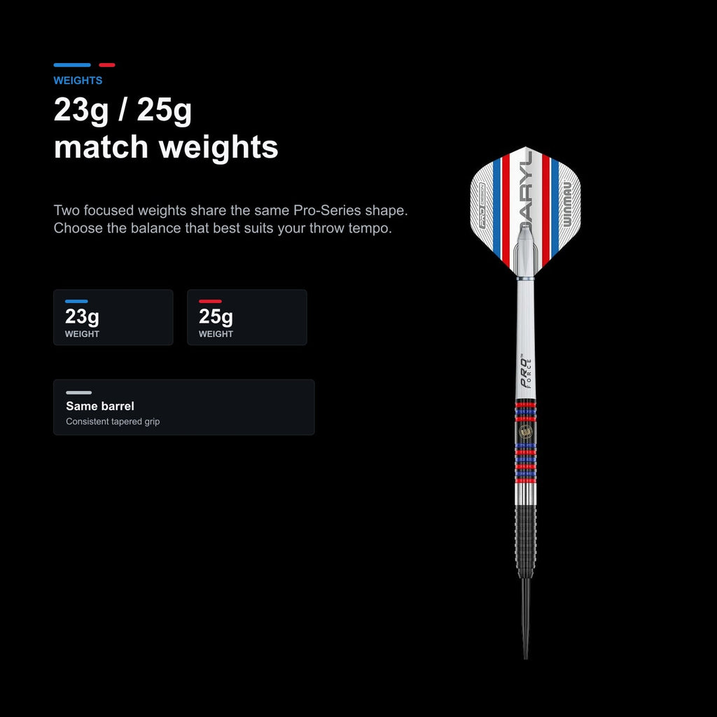 Winmau Daryl Gurney Pro-Series 85% 23g and 25g match weights image