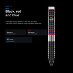 Winmau Daryl Gurney Pro-Series 85% black red and blue finish image