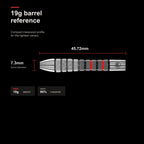 Winmau Dennis Priestley Diamond 3-Zero 90% 19g barrel reference