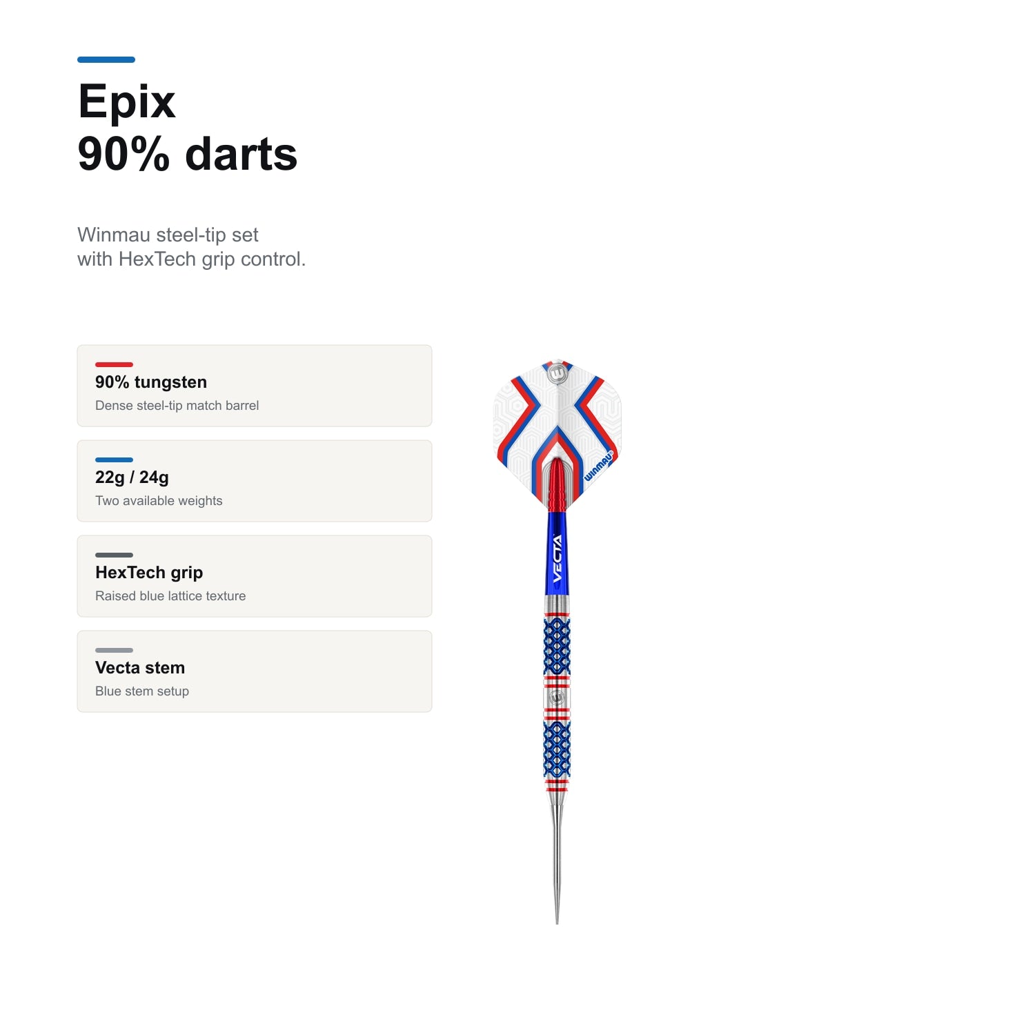 Winmau Epix 90% Darts 90 tungsten profile