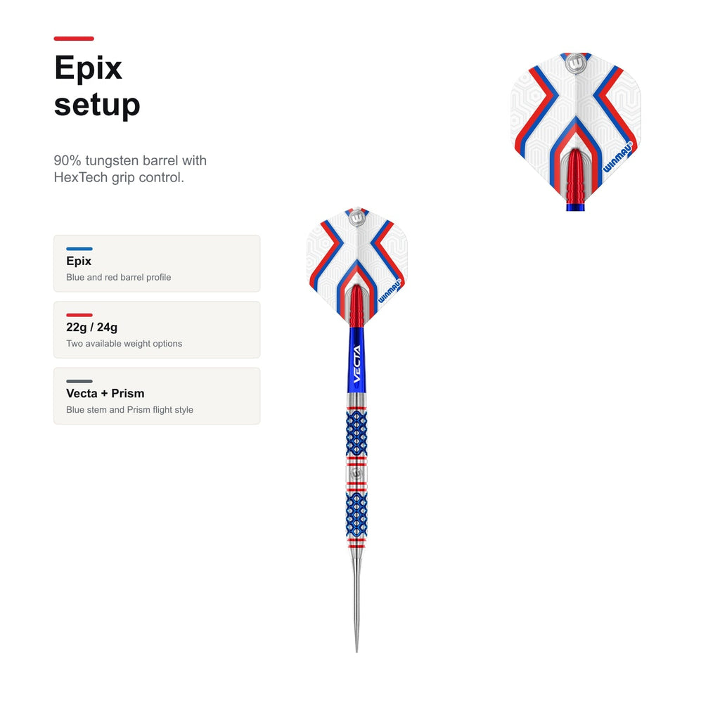 Winmau Epix 90% Darts setup details