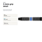 Winmau Galactics 90% Darts C-Axis grip detail