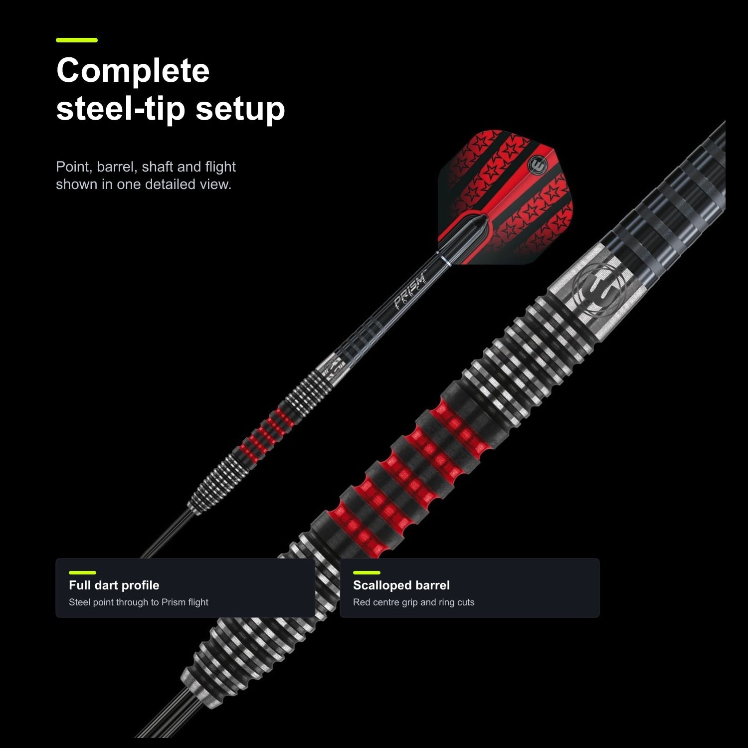 Winmau Joe Cullen 90% complete steel-tip setup image