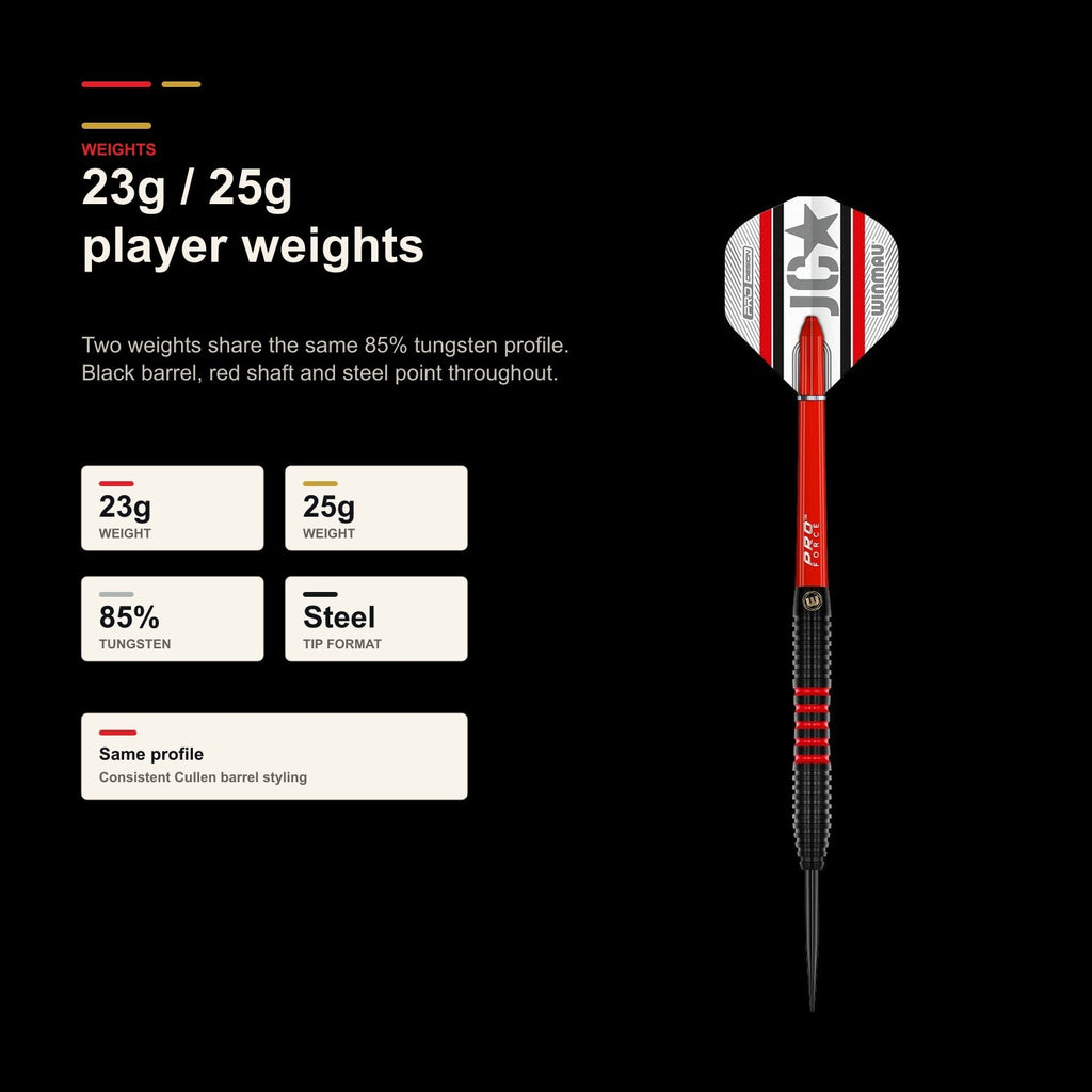 Winmau Joe Cullen Pro-Series 85% 23g and 25g player weights