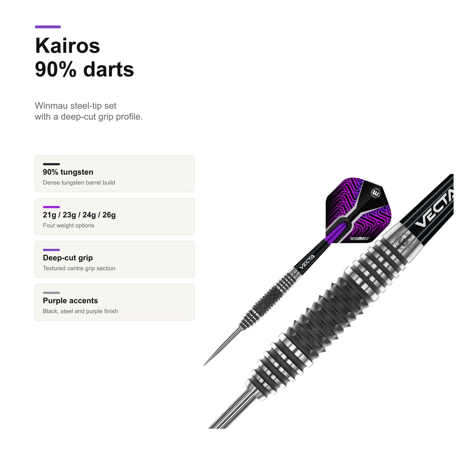 Winmau Kairos 90% darts product profile