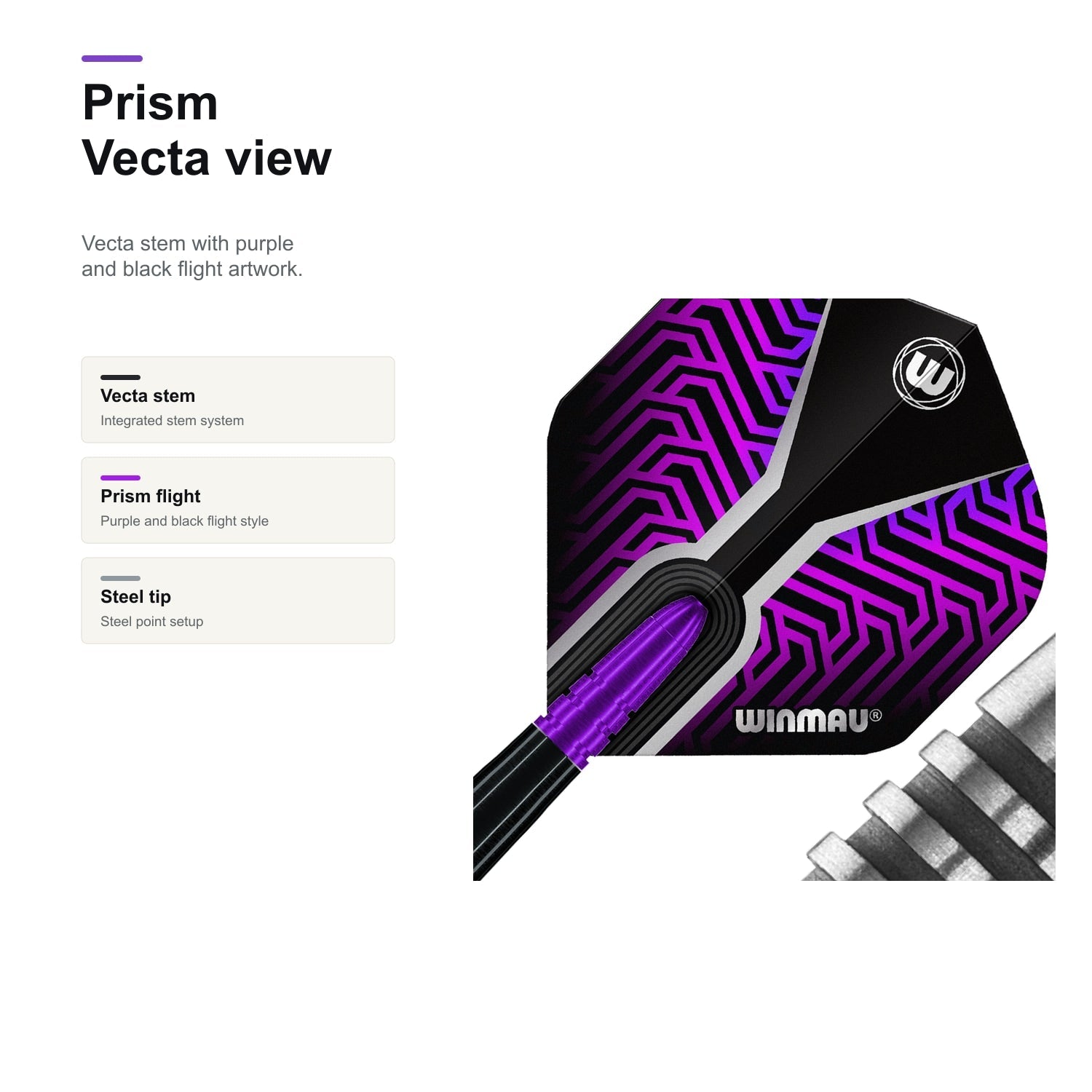 Winmau Kairos 90% darts Prism Vecta view