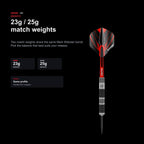 Winmau Mark Webster 90% Darts 23g 25g match weights