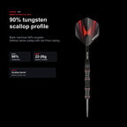 Winmau Mervyn King S.E. 90% tungsten scallop profile