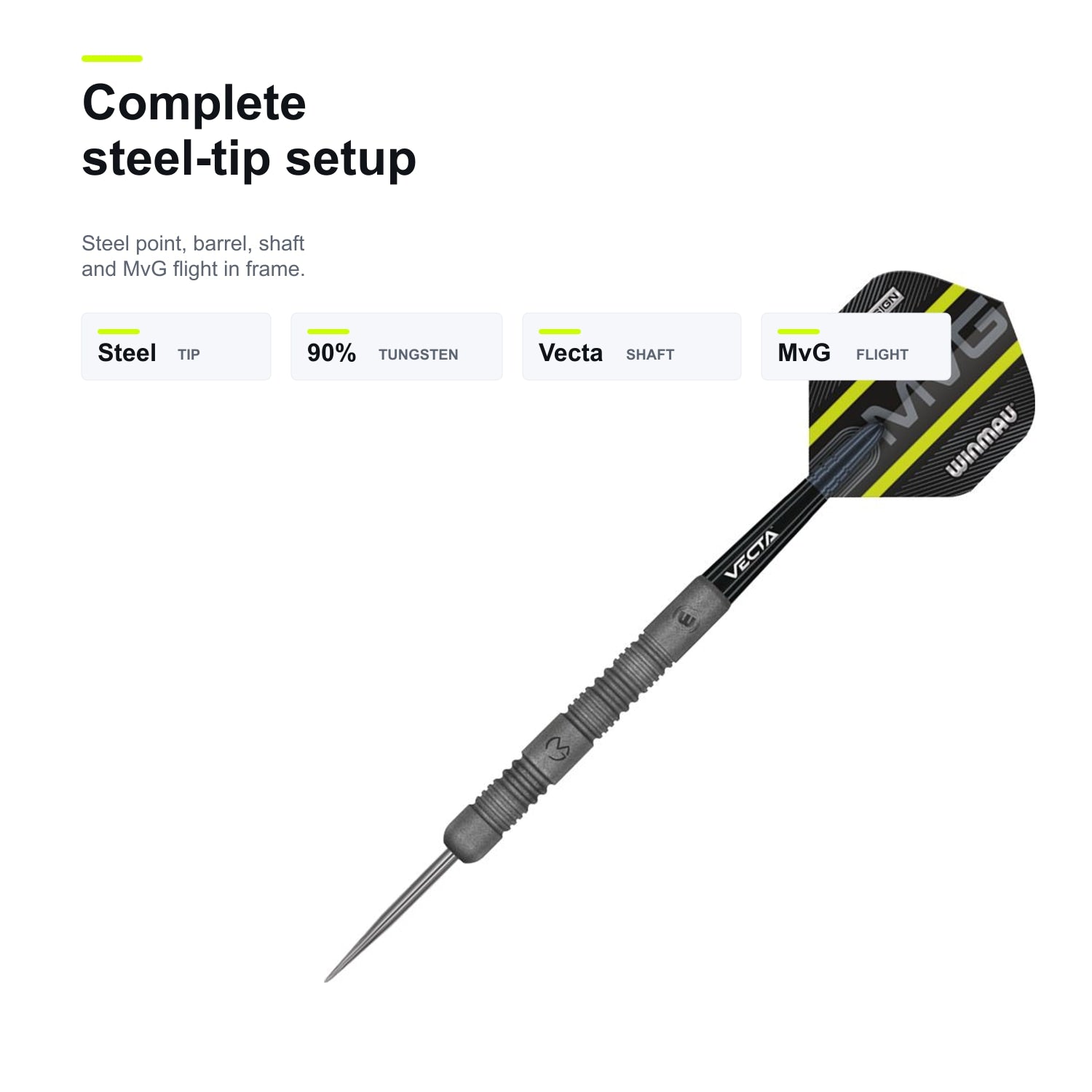Winmau MvG Exact 90% complete steel-tip setup image