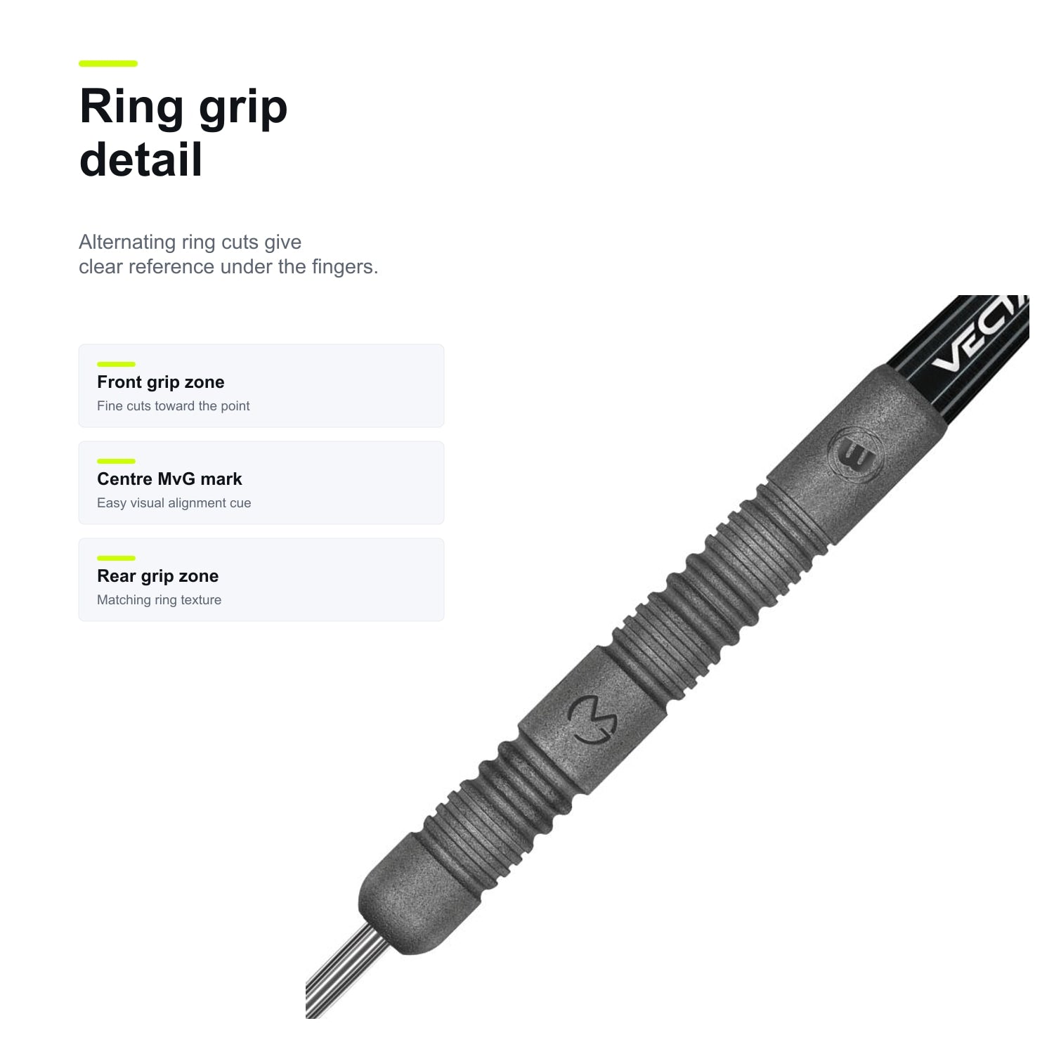 Winmau MvG Exact 90% ring grip detail image