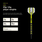 Winmau MvG Pro Series 85% 23g and 25g player weights