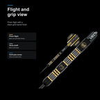 Winmau MvG Trilogy 90% flight and grip view image