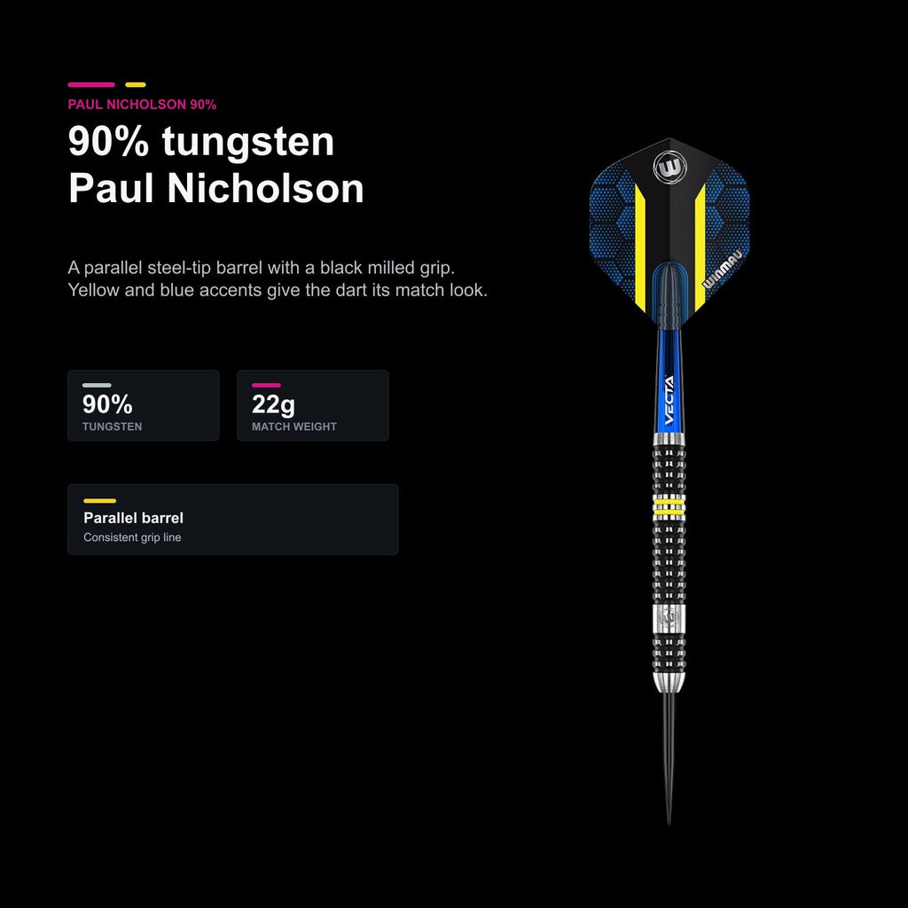 Winmau Paul Nicholson 90% Darts 90% tungsten profile