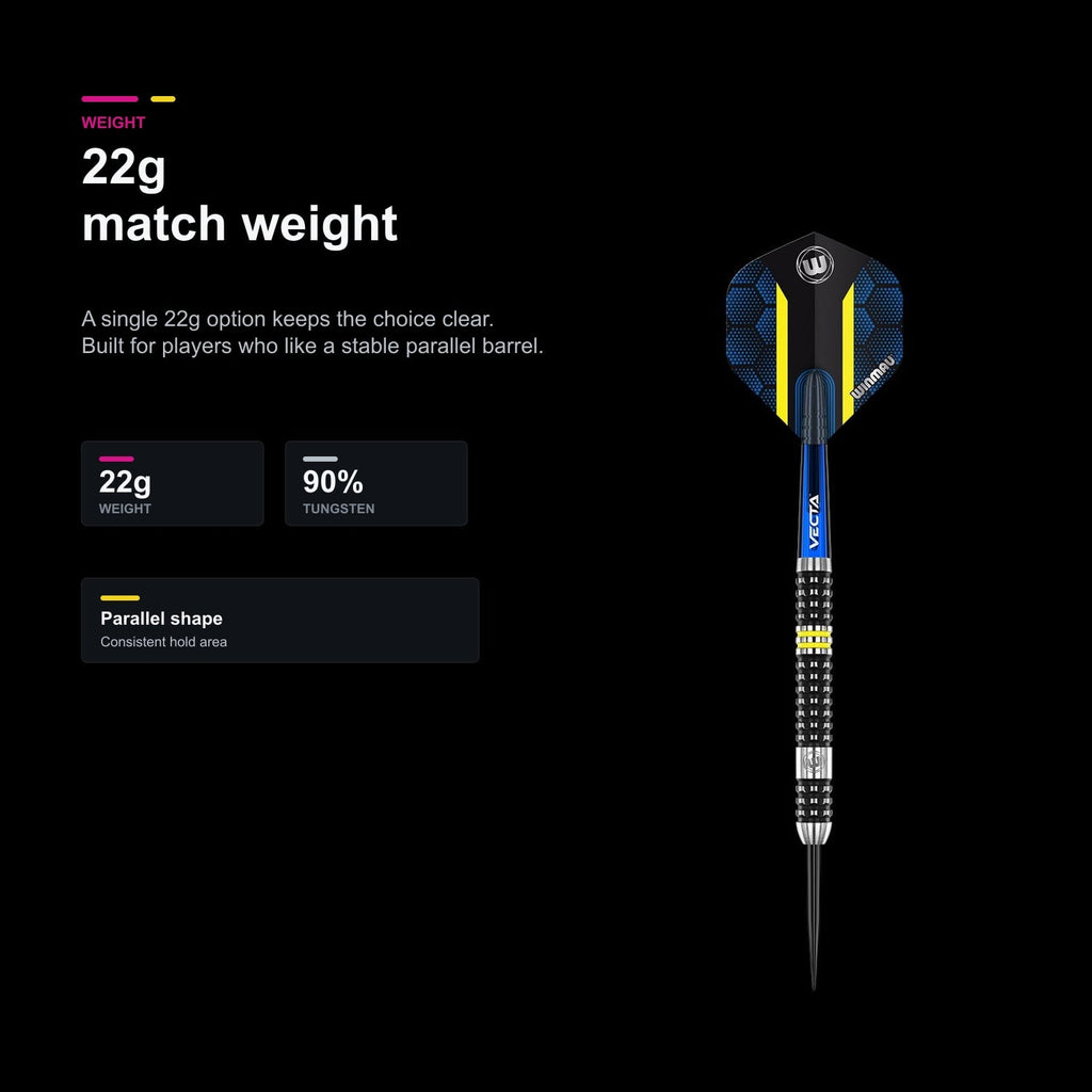 Winmau Paul Nicholson 90% Darts 22g match weight