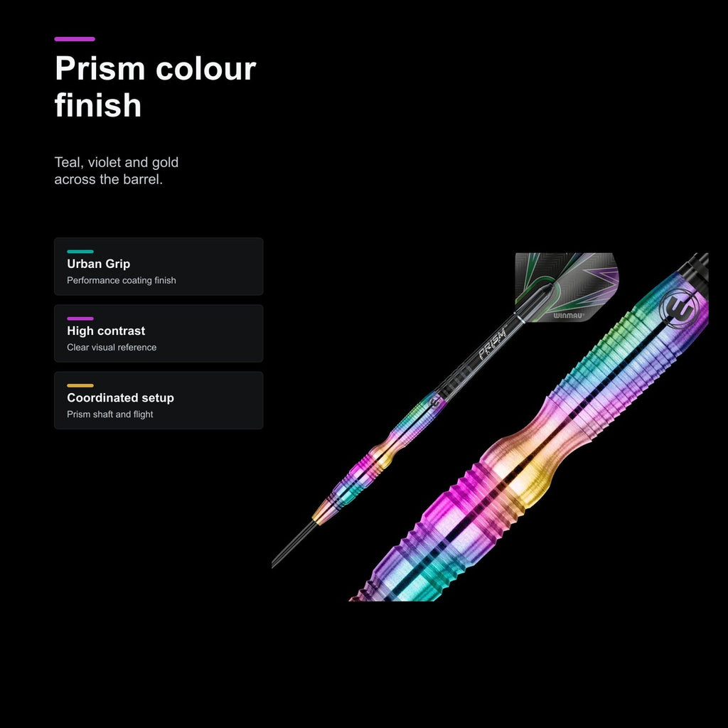 Winmau Simon Whitlock 90% Urban Grip Darts prism colour finish