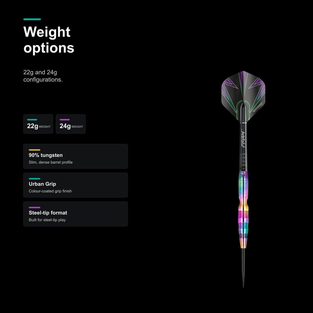 Winmau Simon Whitlock 90% Urban Grip Darts weight options