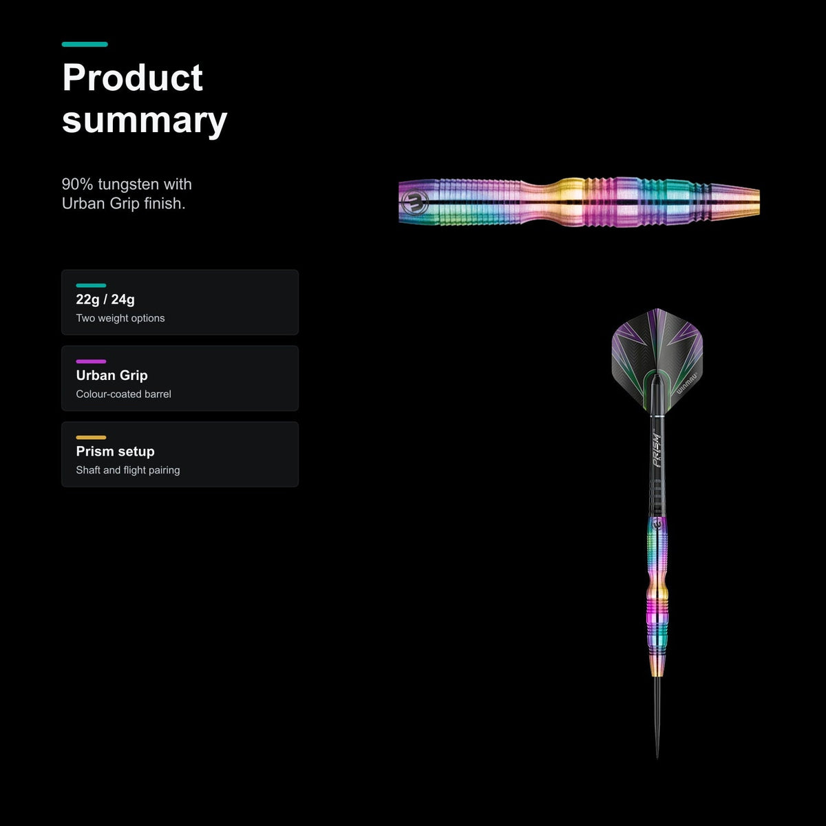 Winmau Simon Whitlock 90% Urban Grip Darts product summary