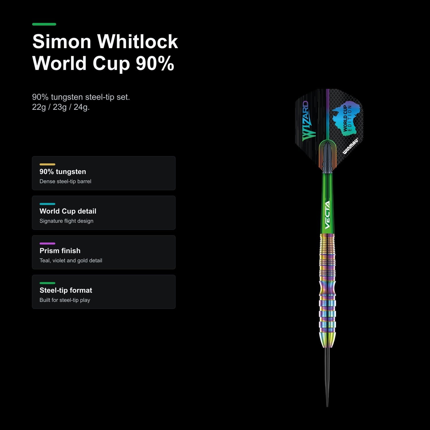Winmau Simon Whitlock World Cup 90% product profile