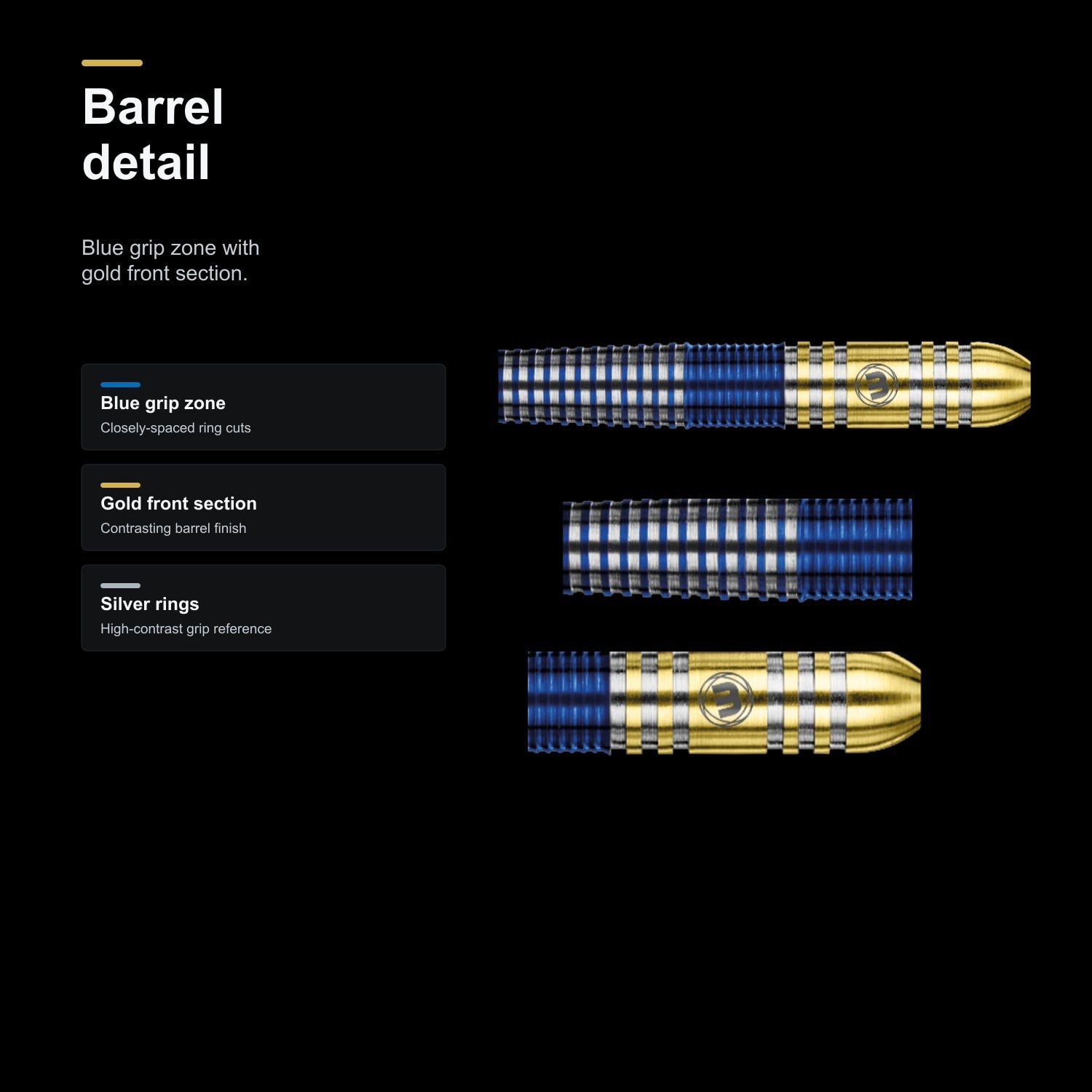 Winmau Steve Beaton 90% Darts barrel detail