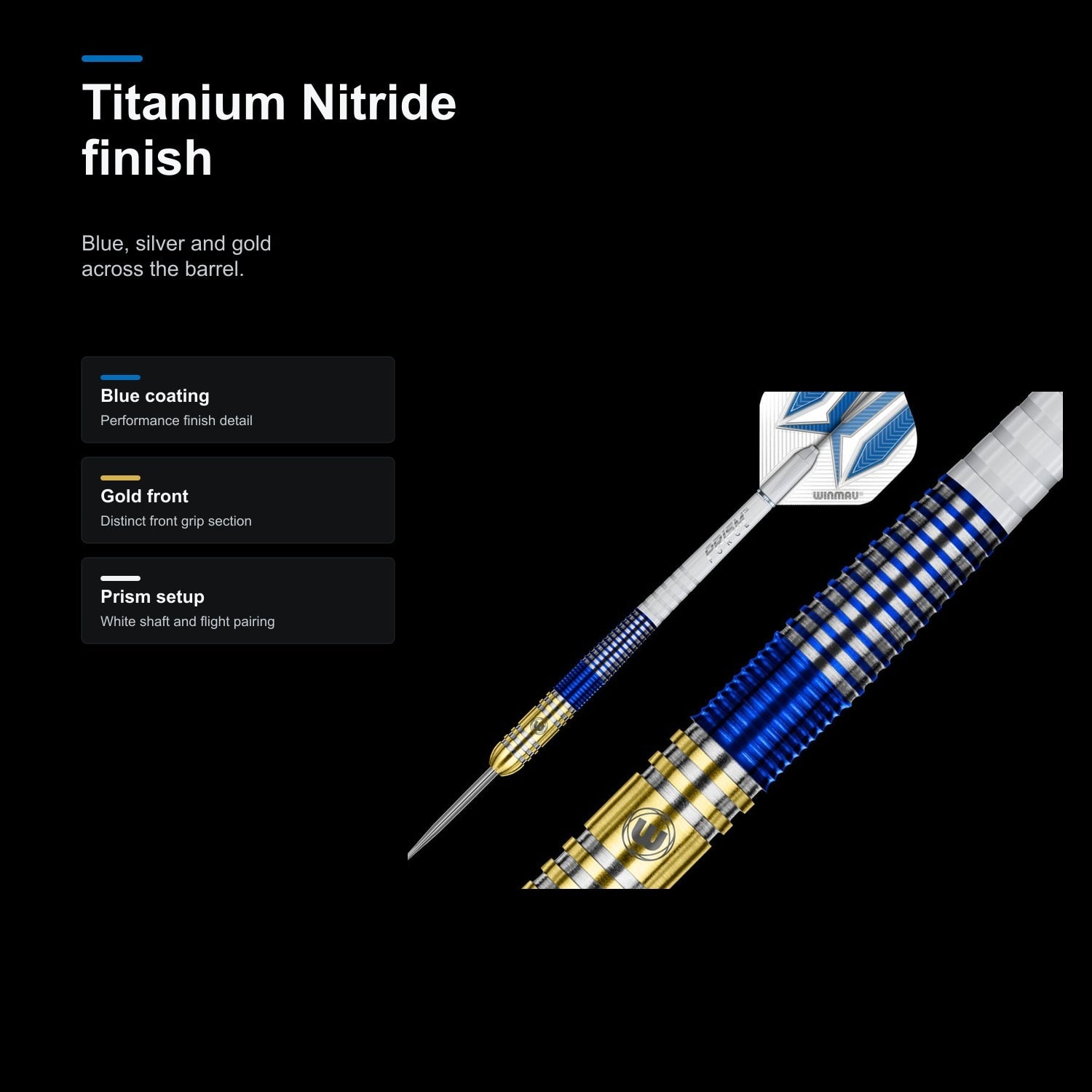 Winmau Steve Beaton 90% Darts titanium nitride finish