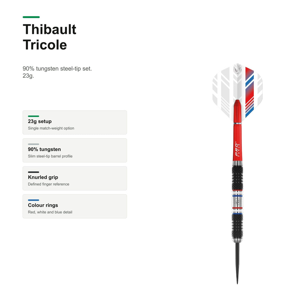 Winmau Thibault Tricole 90% Tungsten Steeltip darts product profile