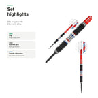 Winmau Thibault Tricole 90% Tungsten Steeltip darts set highlights