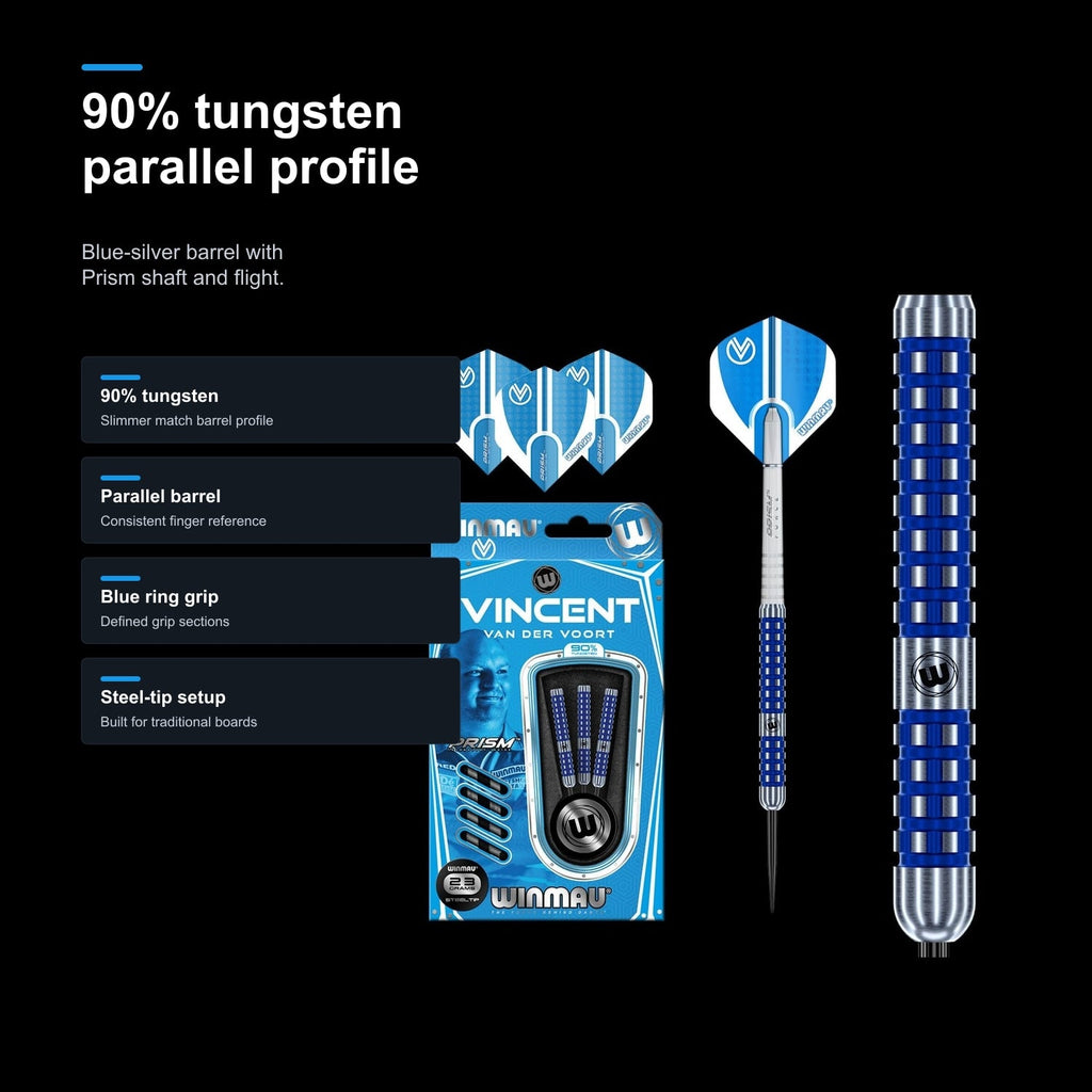 Winmau Vincent Van Der Voort 90% Darts tungsten parallel profile image