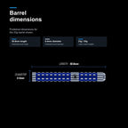 Winmau Vincent Van Der Voort 90% Darts barrel dimensions image
