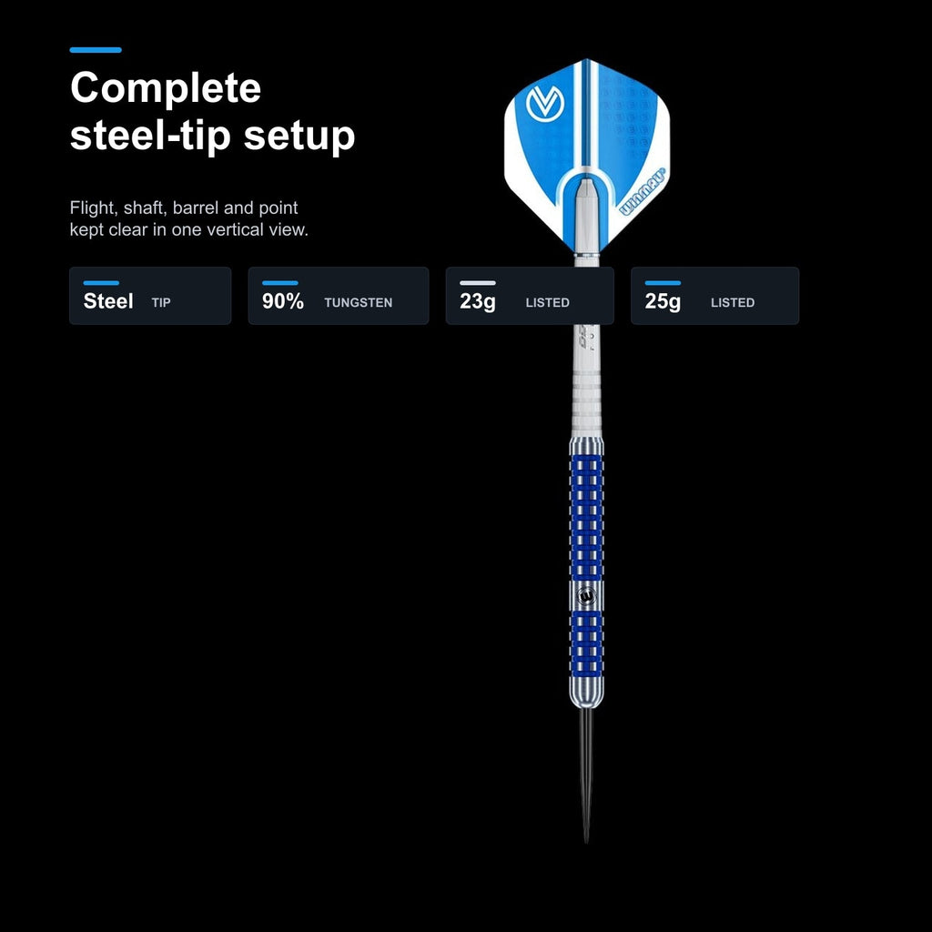 Winmau Vincent Van Der Voort 90% Darts complete steel-tip setup image