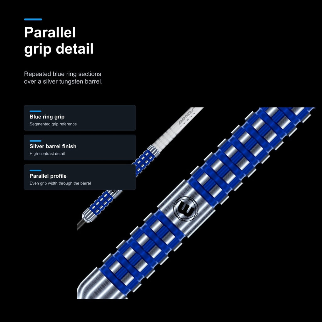 Winmau Vincent Van Der Voort 90% Darts parallel grip detail image