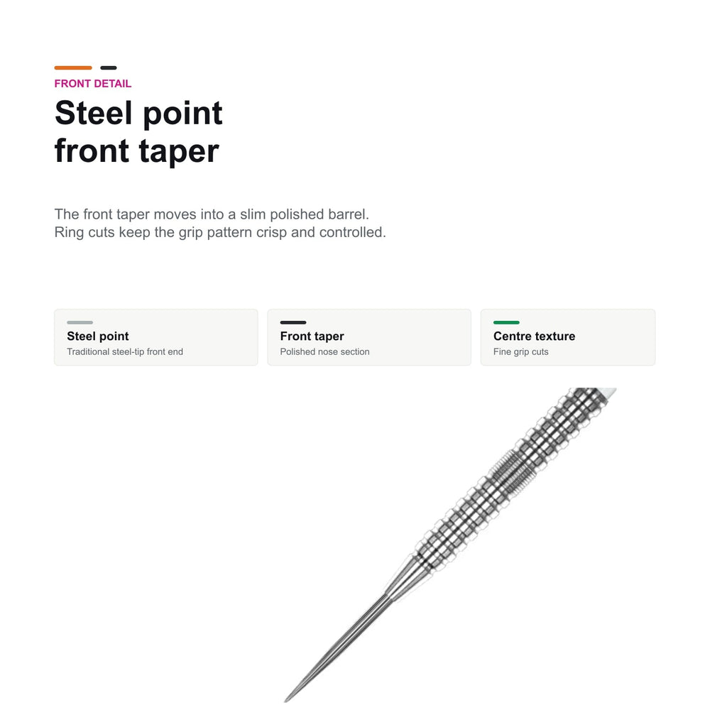 Winmau Willie O'Connor 90% steel point front taper