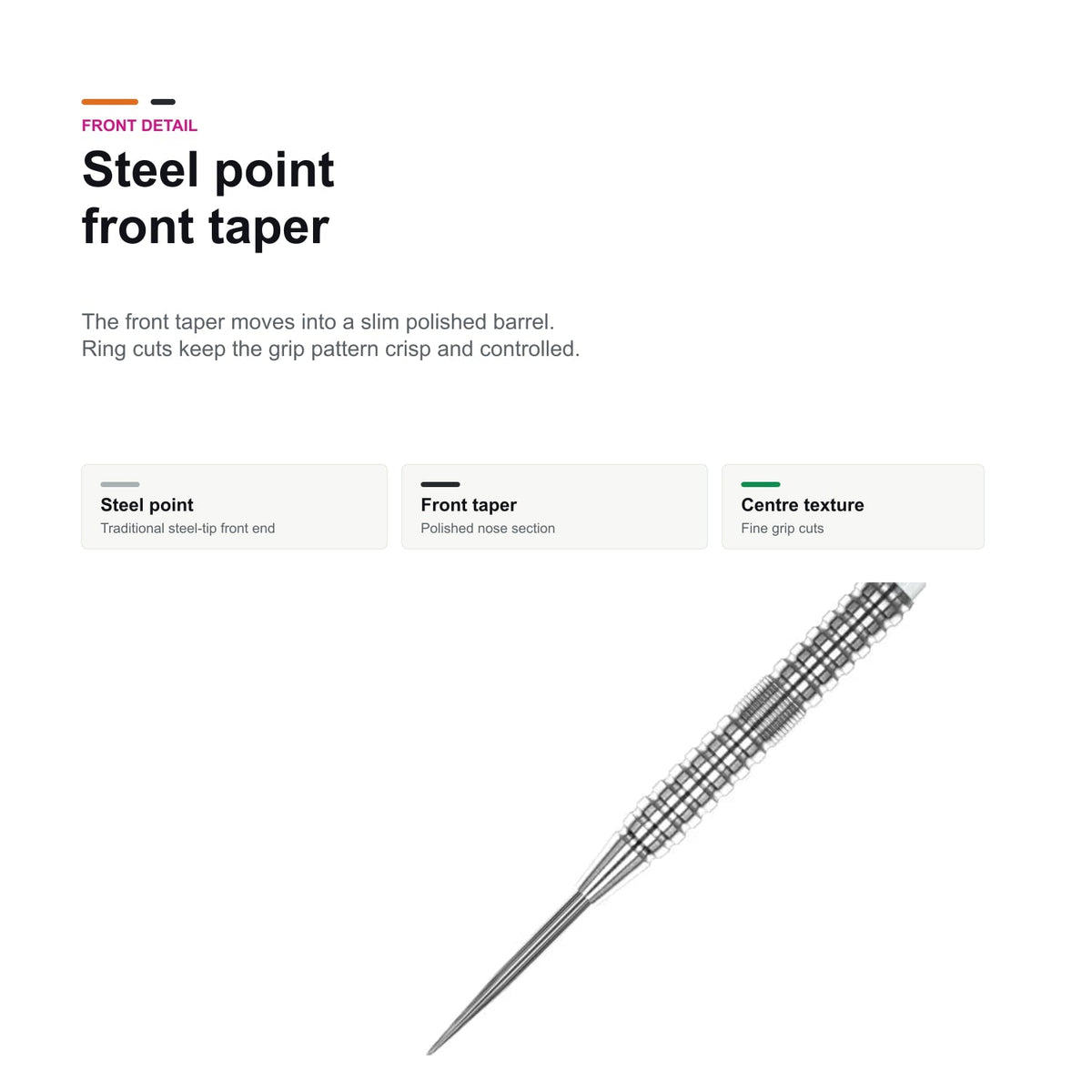 Winmau Willie O'Connor 90% steel point front taper