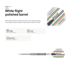 Winmau Willie O'Connor 90% white flight polished finish