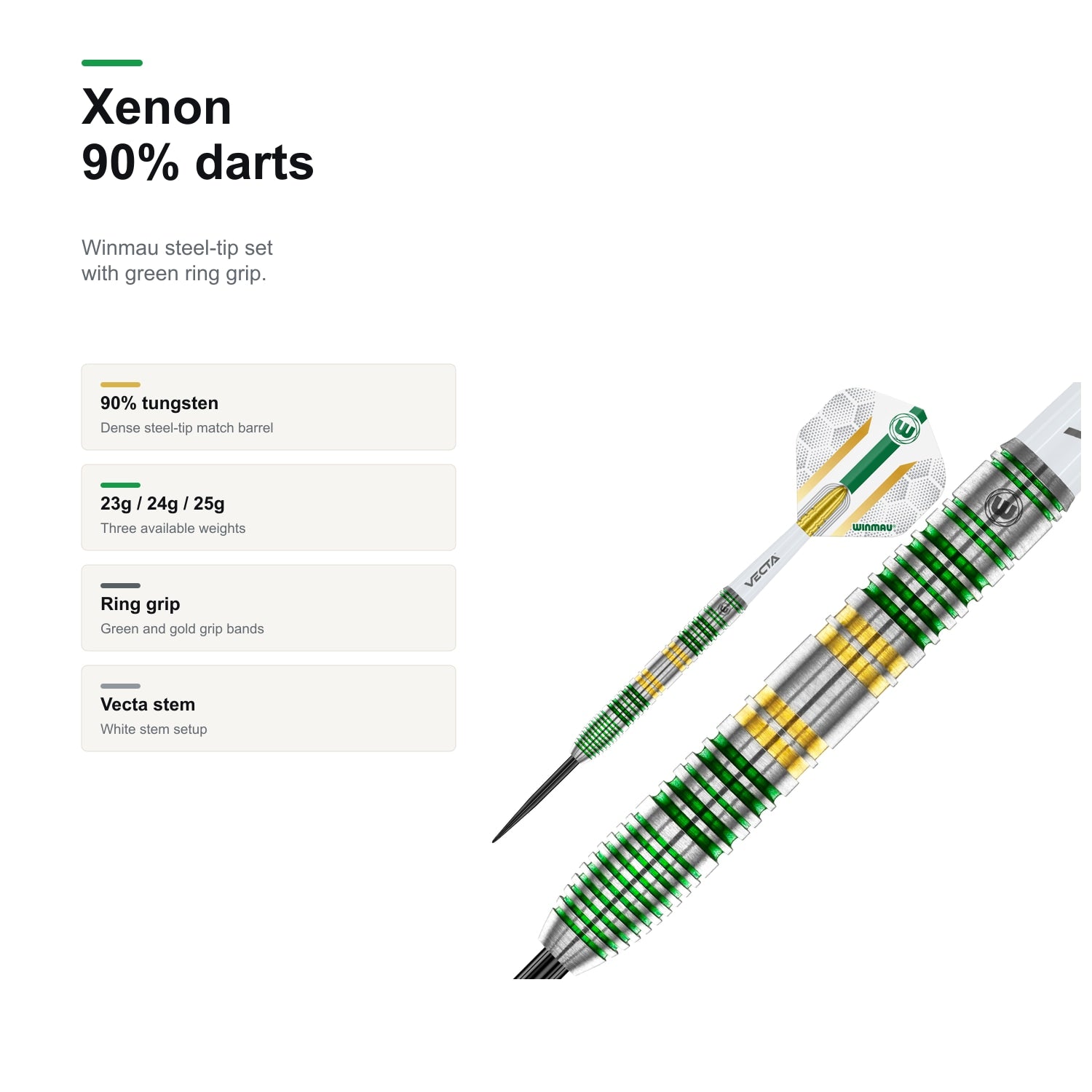 Winmau Xenon 90% Darts 90 tungsten profile
